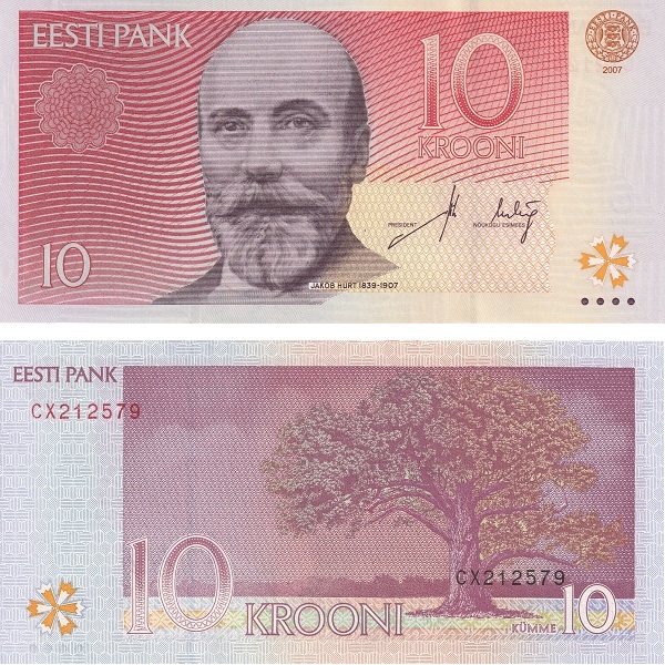 Estonia 10 Estonian krooni (2007) P#