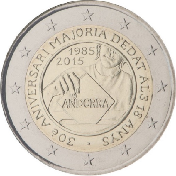 Андорра 2 Евро (2015) KM#