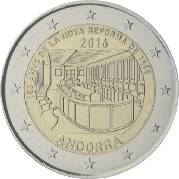 Андорра 2 Евро (2016) КМ#