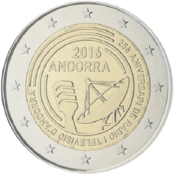 Андорра 2 Евро (2016) КМ#