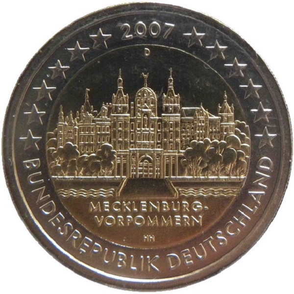 Германия 2 Евро (2007) "D" KM# 259