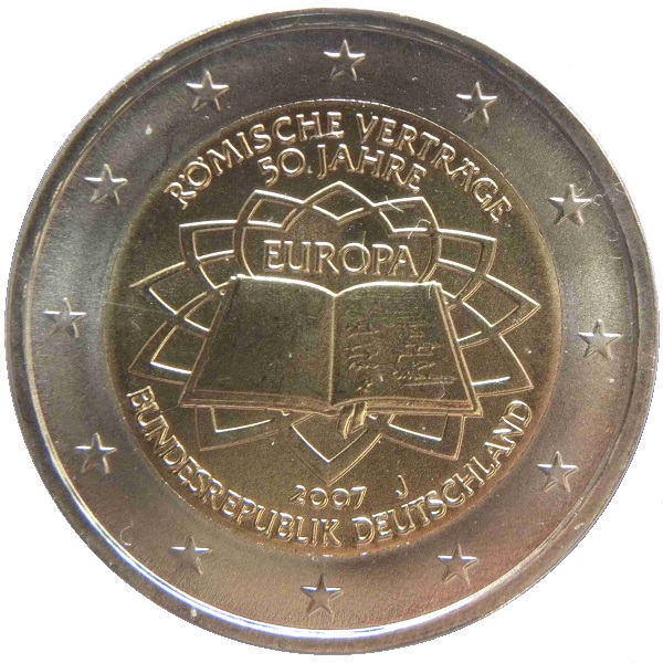 Германия 2 Евро (2007) "J" KM# 260
