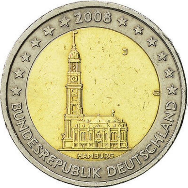 Германия 2 Евро (2008) "J" KM# 261