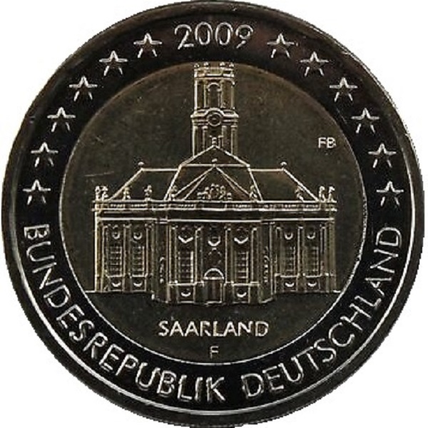 Германия 2 Евро (2009) "F" KM# 277