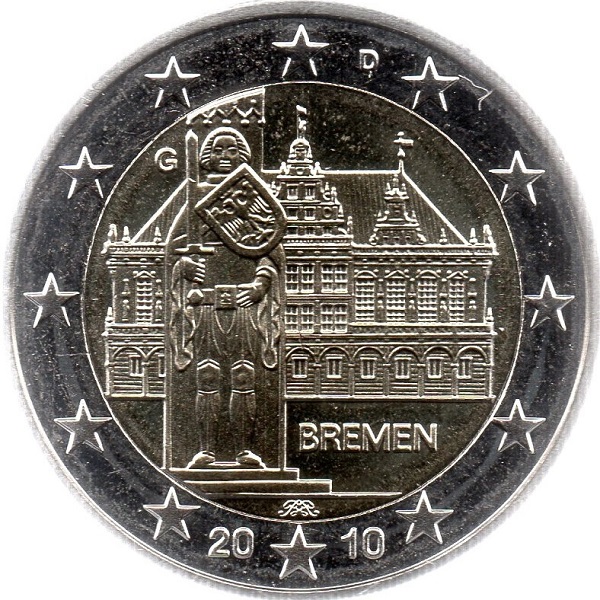 Germany 2 Euro (2010) "G" KM# 285