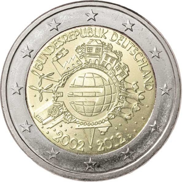 Германия 2 Евро (2012) "D" КМ# 306