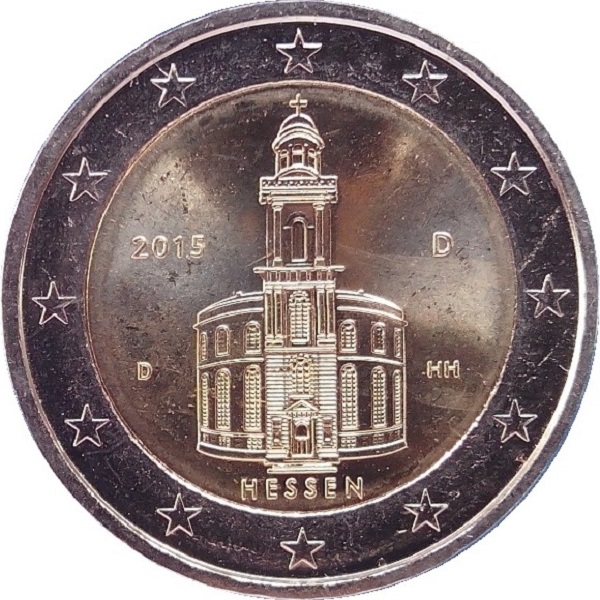 Германия 2 Евро (2015) "D" KM#