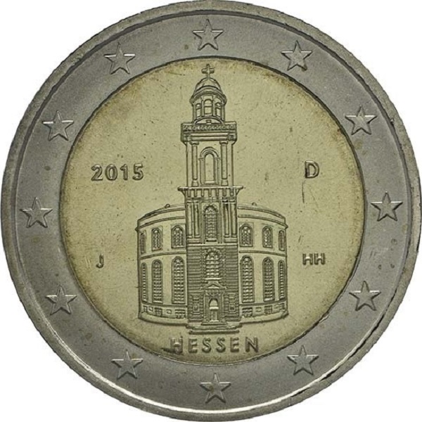 Германия 2 Евро (2015) "J" KM#
