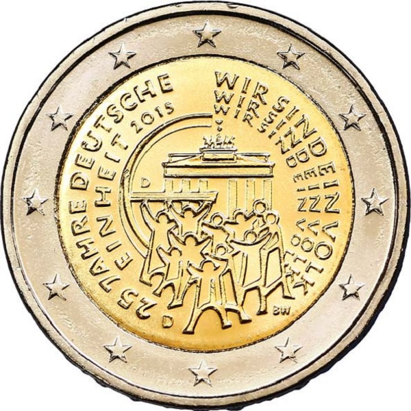 Германия 2 Евро (2015) "D" KM#