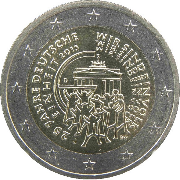 Германия 2 Евро (2015) "J" KM#