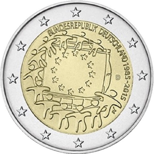 Германия 2 Евро (2015) "D" KM#