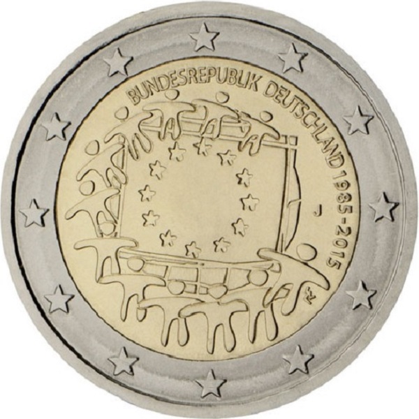 Germany 2 Euro (2015) "J" KM#
