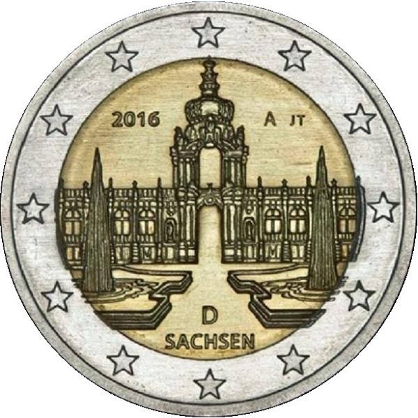 Германия 2 Евро (2016) "A" KM#