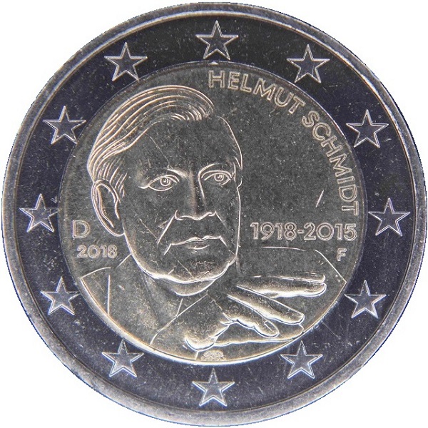 Германия 2 Евро (2018) "F" KM#