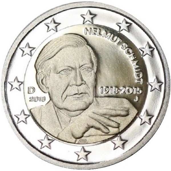 Германия 2 Евро (2018) "J" KM#