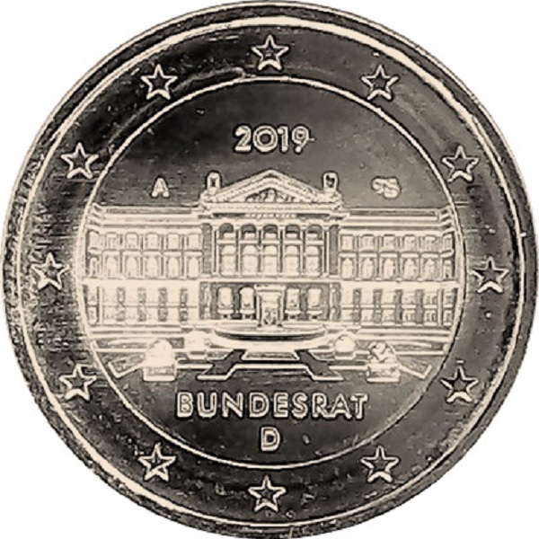 Германия 2 Евро (2019) "A" KM#