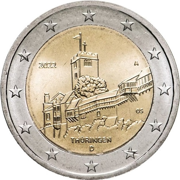 Германия 2 Евро (2022) "A" KM#