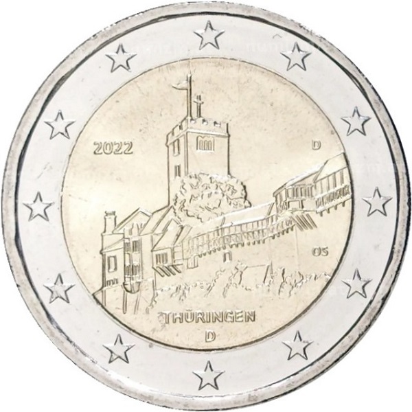 Германия 2 Евро (2022) "D" KM#