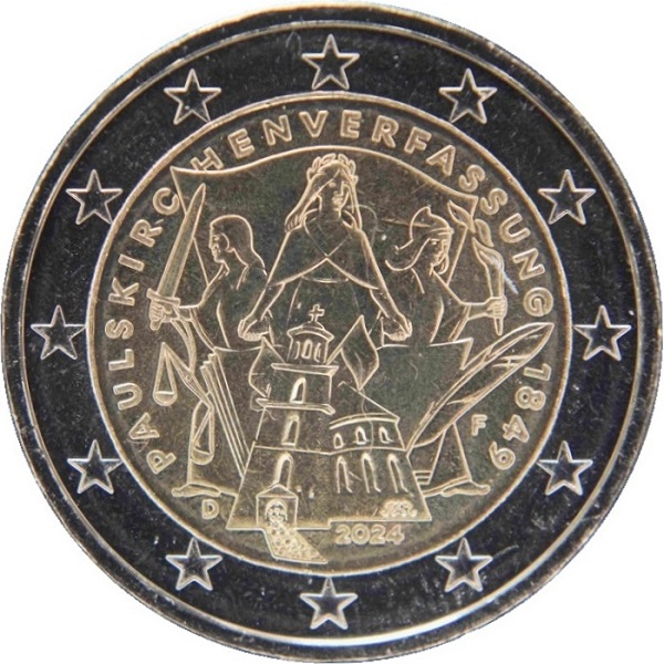 Германия 2 Евро (2024) "F" KM#