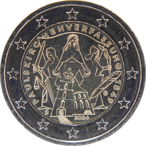 Германия 2 Евро (2024) "G" KM#