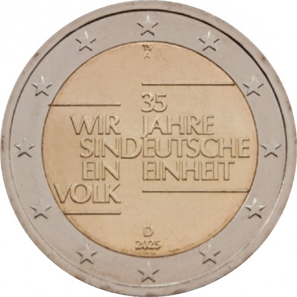 Германия 2 Евро (2025) "A" KM#