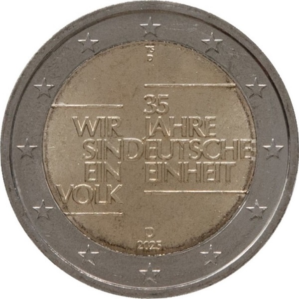 Германия 2 Евро (2025) "D" KM#
