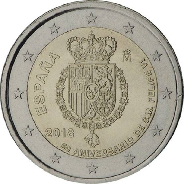 Испания 2 Евро (2018) KM#