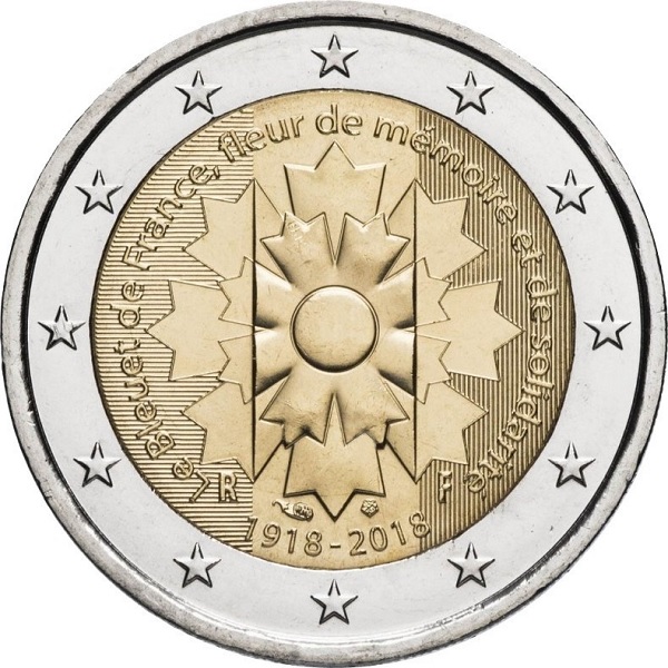 Франция 2 Евро (2018) KM#