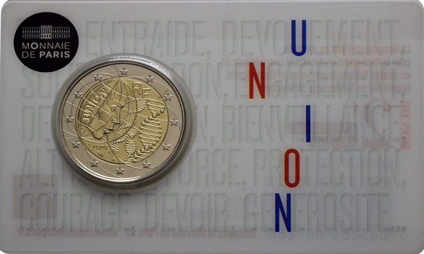 Франция 2 Евро (2020) "A" KM#