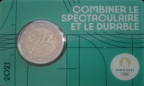 France 2 Euro (2021) "D" KM#