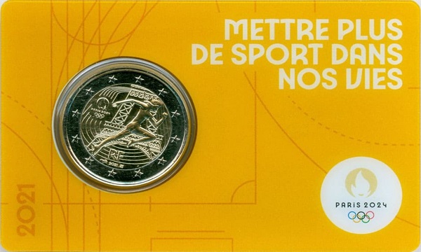 France 2 Euro (2021) "E" KM#