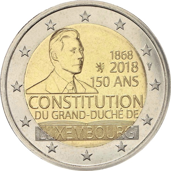 Luxembourg 2 Euro (2018) KM#