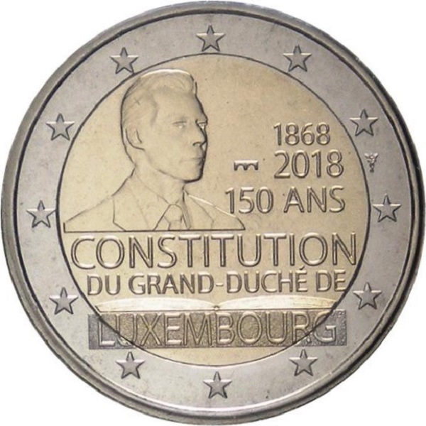 Люксембург 2 Евро (2018) "MSB" KM#