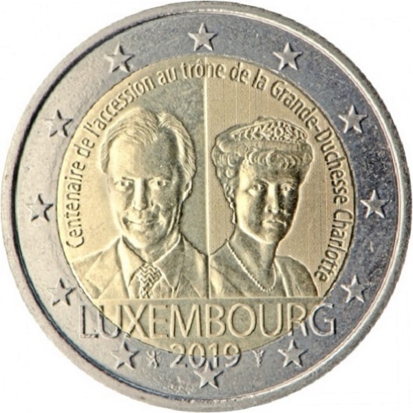 Luxembourg 2 Euro (2019) KM#
