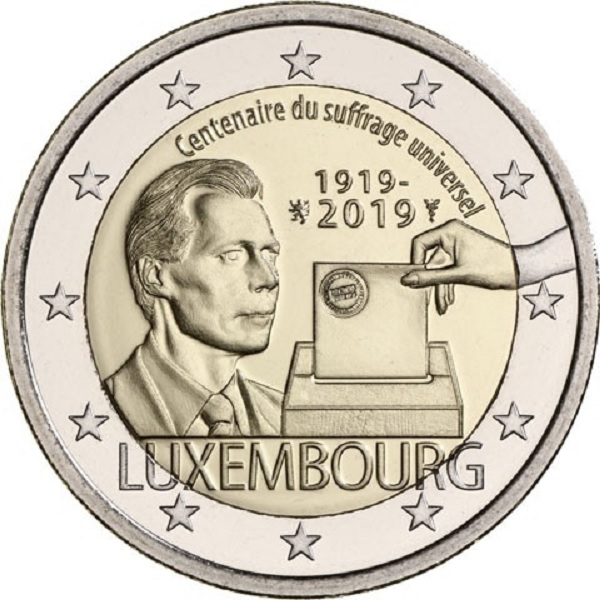 Luxembourg 2 Euro (2019) KM#