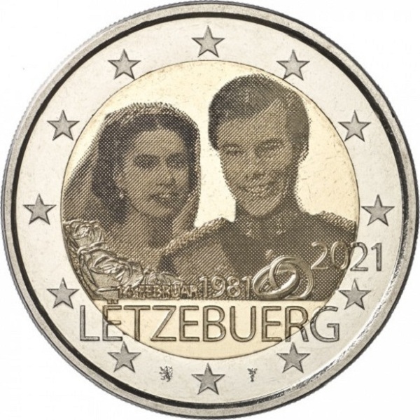 Luxembourg 2 Euro (2021) "PH" KM#