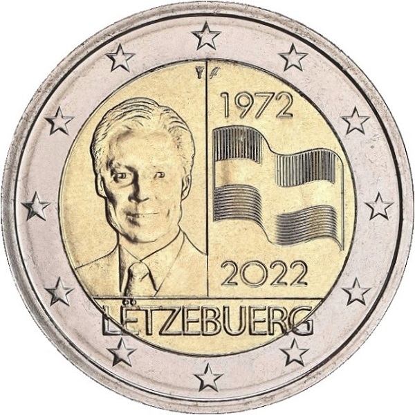 Люксембург 2 Евро (2022) KM#