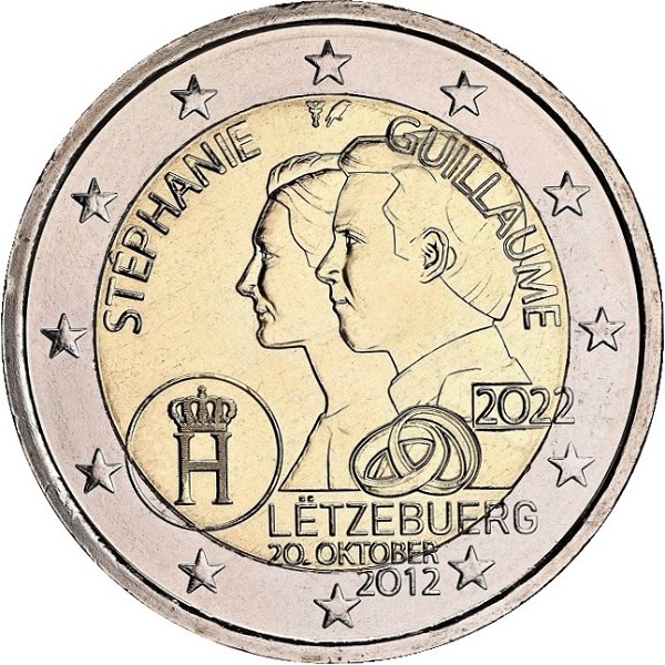 Люксембург 2 Евро (2022) KM#