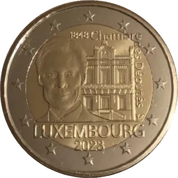 Люксембург 2 Евро (2023) "KNM" KM#