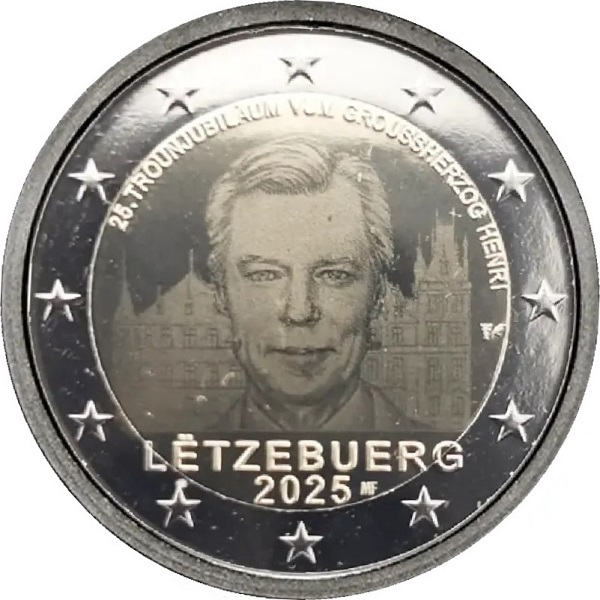 Люксембург 2 Евро (2025) "KNM PH" KM#