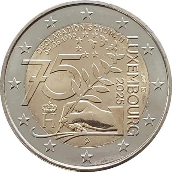 Люксембург 2 Евро (2025) KM#