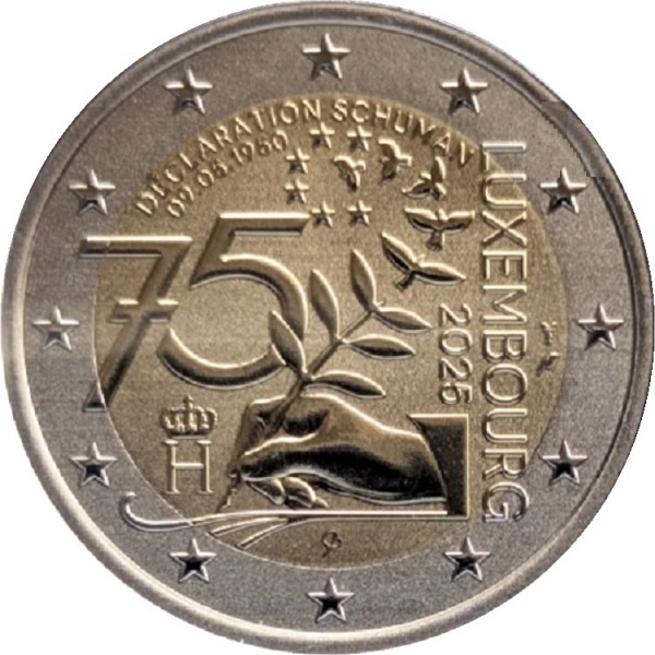 Люксембург 2 Евро (2025) "KNM" KM#