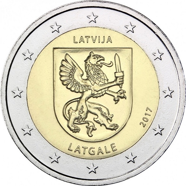 Латвия 2 Евро (2017) KM#