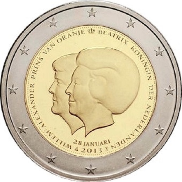 Нидерланды 2 Евро (2013) KM#