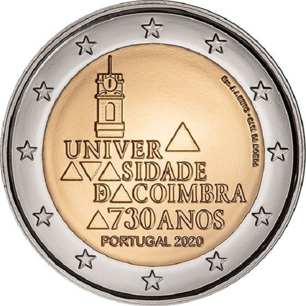 Португалия 2 Евро (2020) KM#