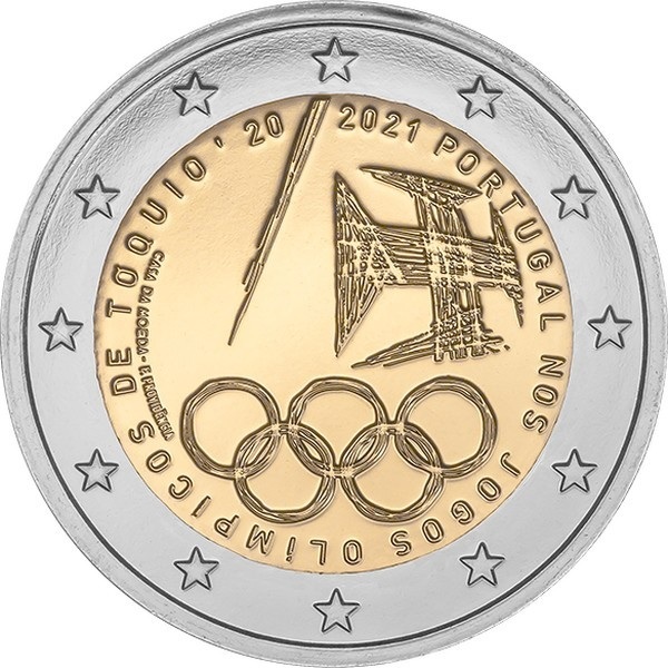 Португалия 2 Евро (2021) KM#