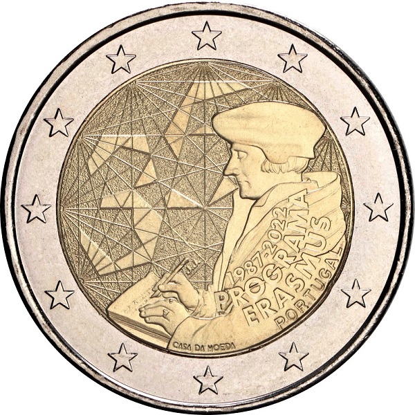 Португалия 2 Евро (2022) KM#