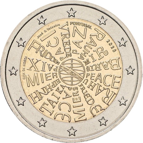 Португалия 2 Евро (2023) KM#