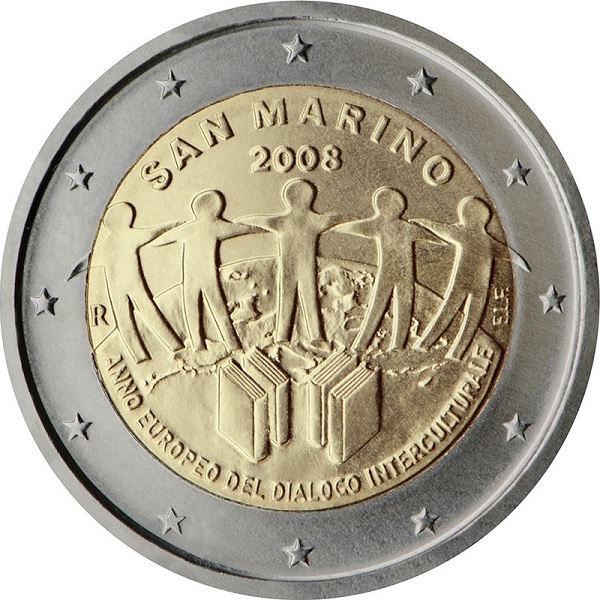 Сан-Марино 2 Евро (2008) KM#