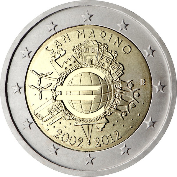 Сан-Марино 2 Евро (2012) KM#